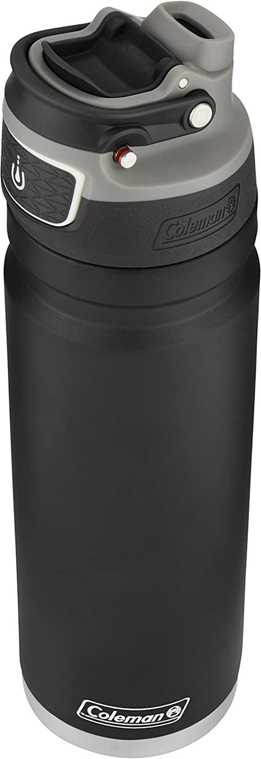  Ultimate Autosealing Stainless Steal Water Bottle, 24Oz, Black